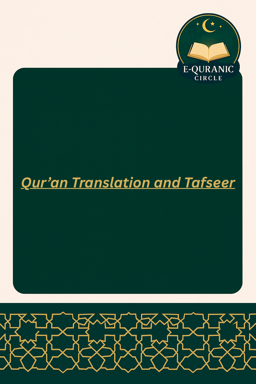 Quran translation and tafseer