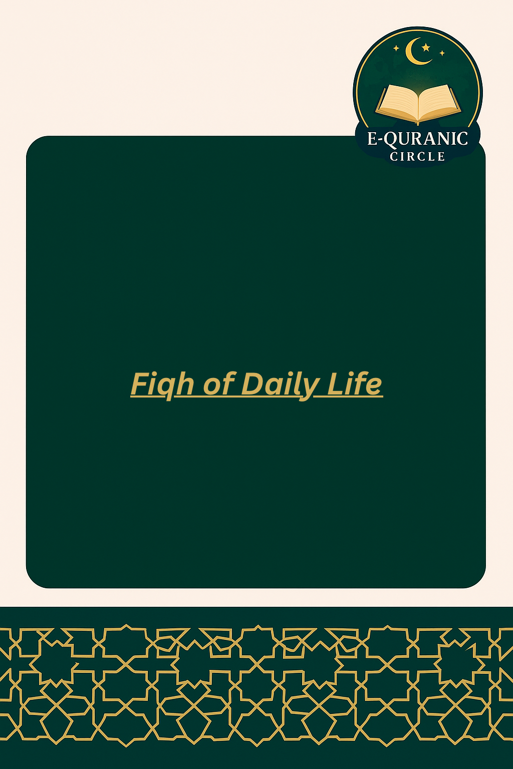 Fiqh of daily life